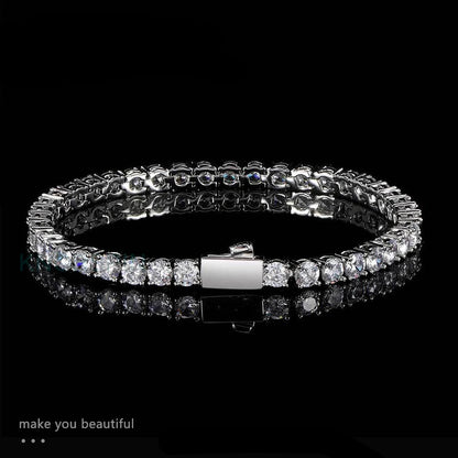 VVS1 Moissanite Tennis Bracelet – 18K Gold Plated 925 Sterling Silver with GRA Certificate